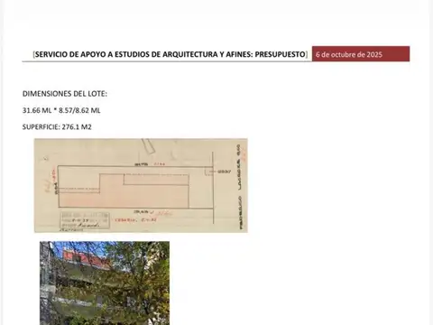 Terreno en Venta en Colegiales, USD 890.000