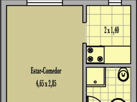 Departamento en Venta de 2 ambientes