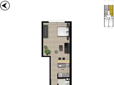 Venta departamento Monoambiente Hospitales Rosario