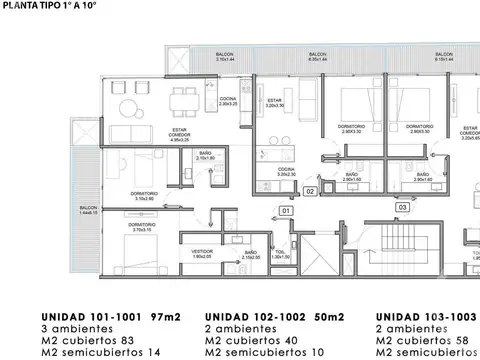 Departamento en Venta de 3 ambientes