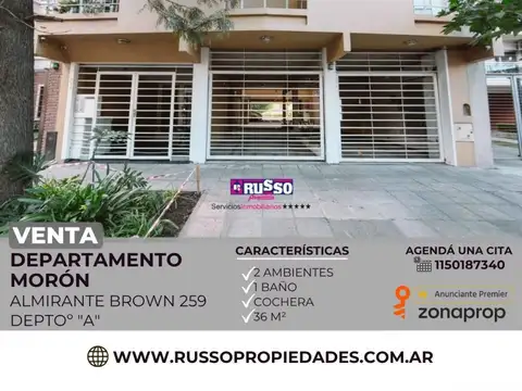 Venta departamento 2 ambientes Moron