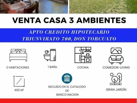 Excelente Oportunidad Casa A Remodelar En Don Torcuato