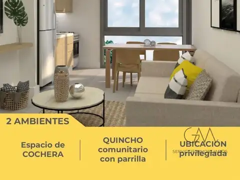 Departamento en Venta de 2 ambientes