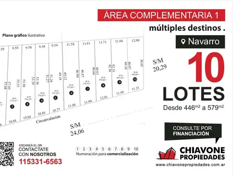 Terreno en Venta en Navarro, USD 29.000