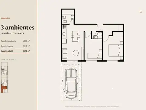 PROMOCION Depto de pozo 3 ambientes + cochera PB Morón Sur