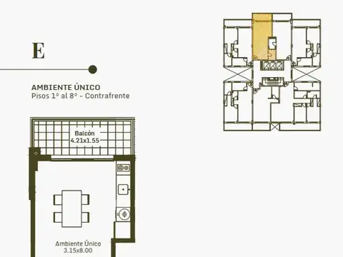 Departamento 3 ambientes con 2 baños