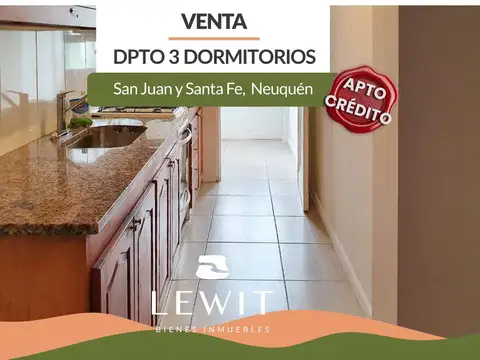 Venta Departamento 3 Dormitorios | Zona Centro Este Neuquén | Cochera | Apta Crédito