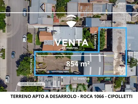 VENTA TERRENO APTO DESARROLLO ROCA CIPOLLETTI