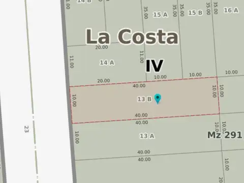 Terreno en Venta 10  mts Frente