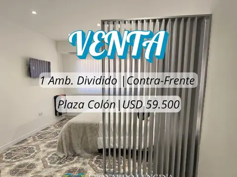 DEPARTAMENTO 1 AMBIENTE DIVIDIDO AL CONTRAFRENTE - EQUIPADO