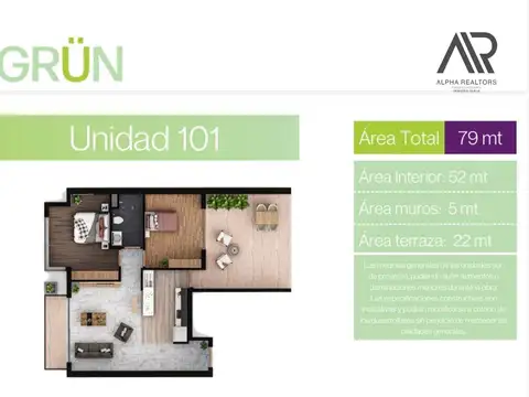 Departamento en Venta de 2 dormitorios
