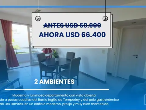 BALCON, VISTA ABIERTA, 2 AMBIENTES, VENTA, TEMPERLEY, LOMAS DE ZAMORA, DEPARTAMENTO