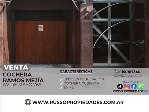 Venta cochera cubierta Ramos Mejia