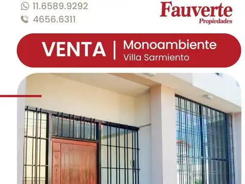 DEPARTAMENTO EN VILLA SARMIENTO.IMPECABLE MONOAMBIENTE
