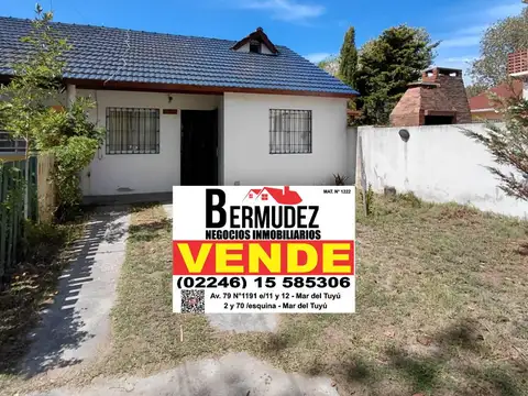 Venta Chalet 3 ambientes calle 5 entre 69 y 70 Mar del Tuyu