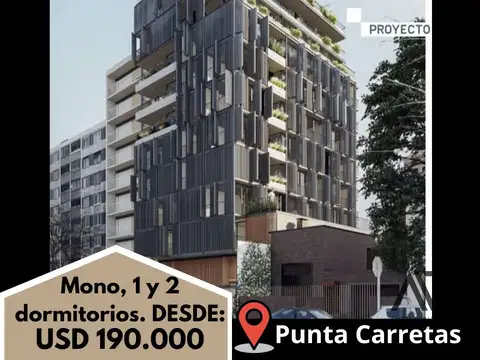 Apartamento en venta de 1 dormitorio en Punta Carretas. En Obra