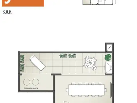 Departamento 3 ambientes con 2 baños
