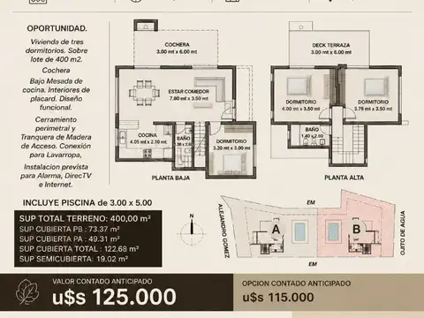 Casa en Venta en Merlo, USD 105.000