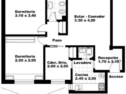 Departamento en Venta de 2 dormitorios