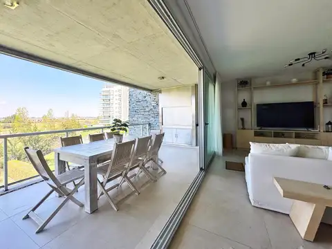 Departamento alquiler temporal 3 ambientes amoblado con vista al golf Yoo Nordelta