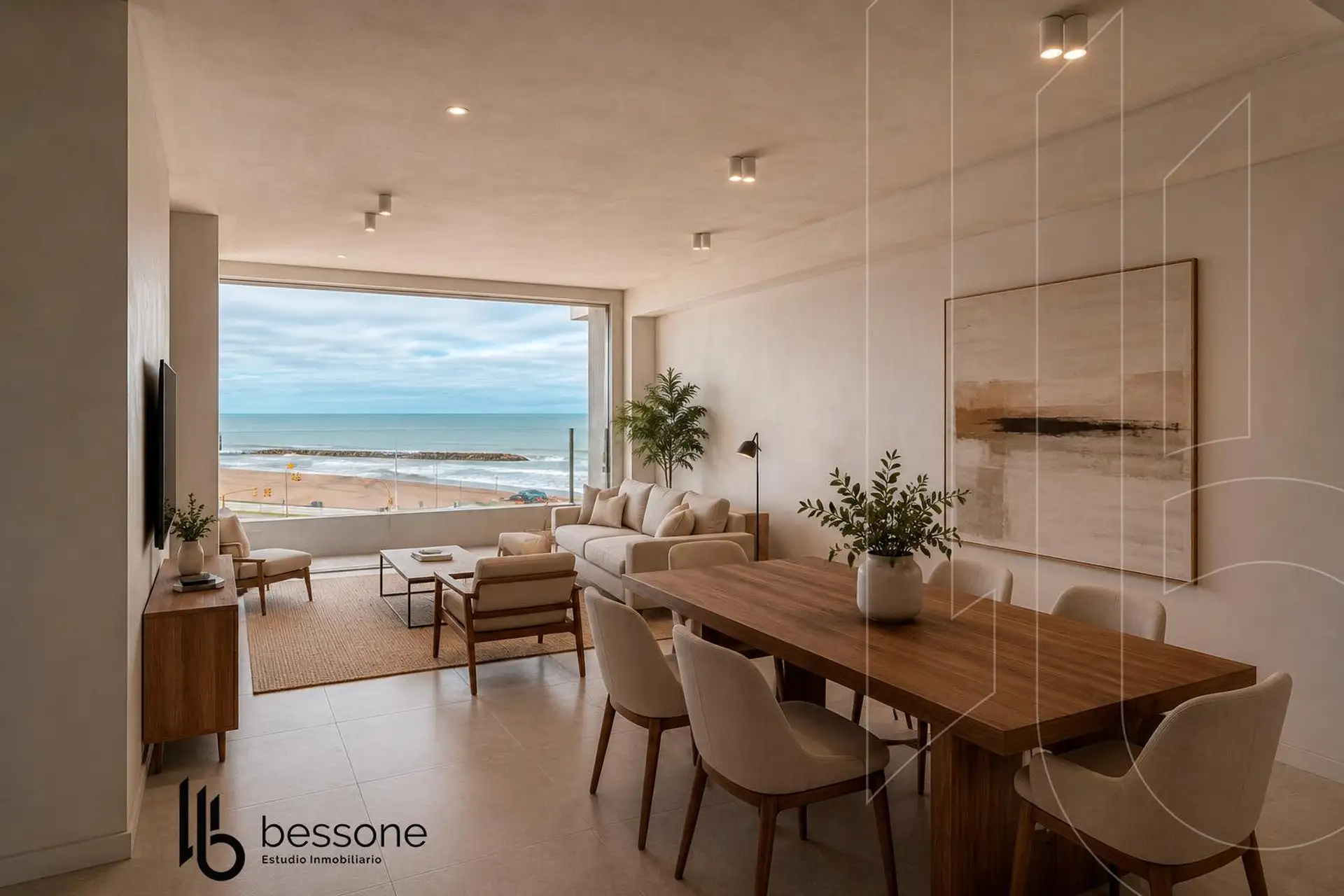 Depto 3 amb, 93m² con vistas al mar y ascensor — La Perla Sur