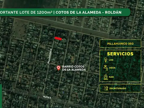Terreno en venta Cotos de la Alameda Roldan de 1200m2