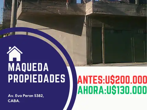 CASA 3 AMB  / LOCAL / GARAJE CON LOSA A TERMINAR PLANTA ALTA