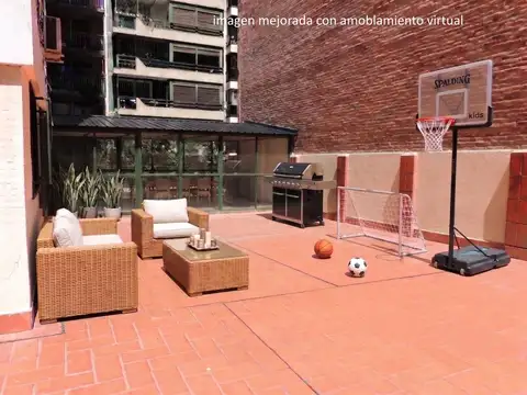 4 amb con cochera en venta en Las Cañitas. Gran terraza.