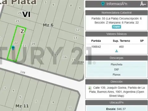 VENTA 3 Lotes en Venta en Gorina – 462 y 425 m² – Escritura Directa – Apto Construcción Familiar – Z