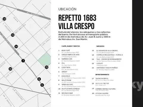Departamento en Venta en Villa Crespo, USD 136.000