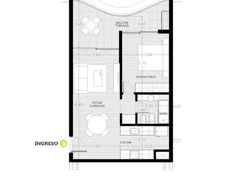 Venta departamento 2 dormitorios Parque España Rosario