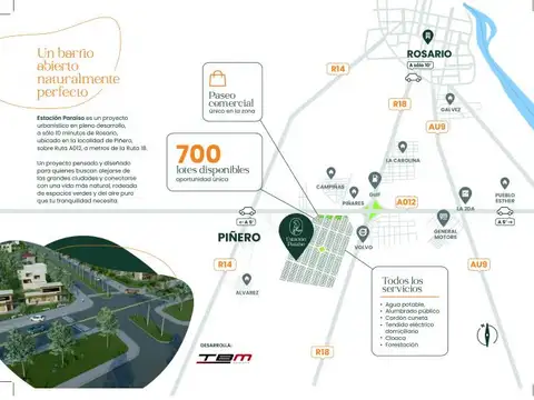 Terreno en Venta en Piñero, USD 12.000