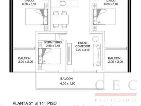 Departamento Monoambiente con 1 baño