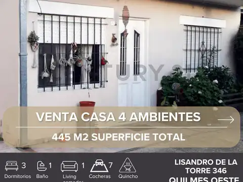 Venta Casa 4 Ambientes Quilmes Oeste