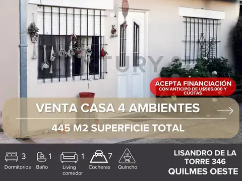 Venta Casa 4 Ambientes Quilmes Oeste