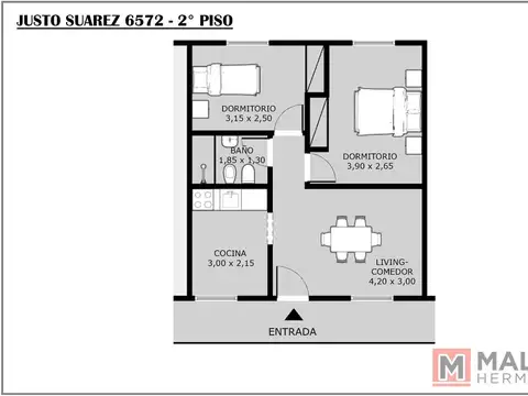 Justo Suarez 6500, Piso 2