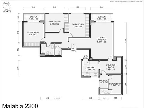 Departamento en Venta de 3 dormitorios