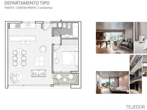 Departamento en Venta con 1 cocheras