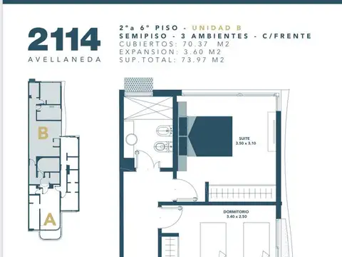 Departamento en Venta de 3 ambientes