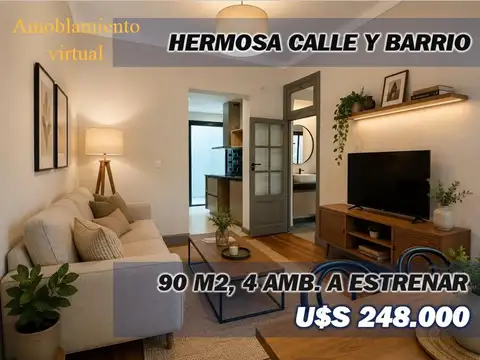 Ph todo a nuevo, 4 amb, 90 m2, Palermo Concepción.