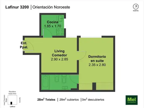 Lafinur 3223 , Piso 6