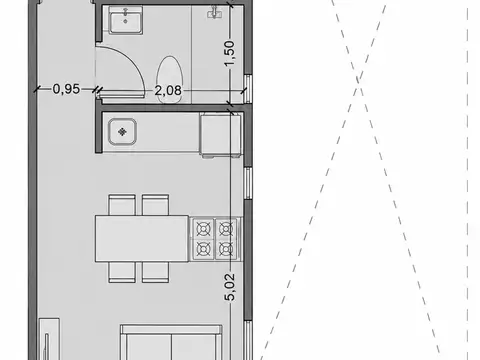 DEPARTAMENTO venta 2 AMBIENTES 42 METROS Caballito