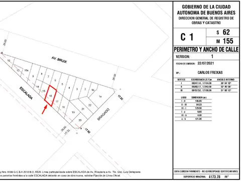 Terreno en Venta 9,80  mts Frente