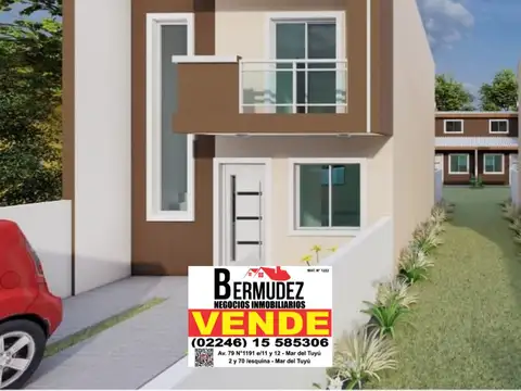 Venta Dúplex 3 ambientes Calle 4 entre 80 y 81 Mar del Tuyu Anticipo y Cuotas 