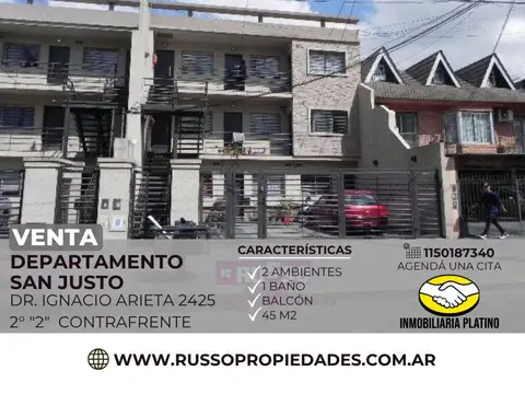 Venta departamento San Justo 2 ambientes