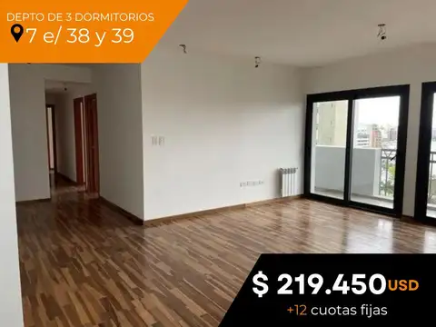 Departamento en venta - 3 dormitorios 2 baños - 138Mts2 - La Plata [FINANCIADO]