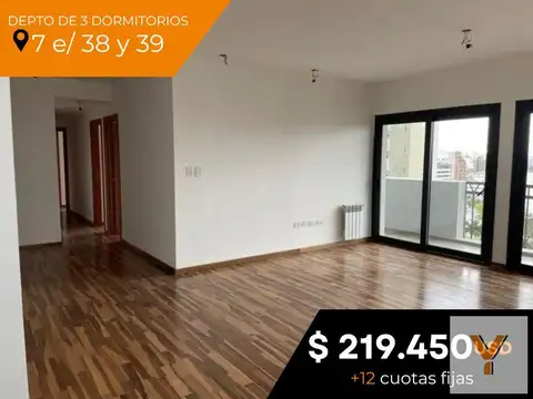 Departamento en venta - 3 dormitorios 2 baños - 138Mts2 - La Plata [FINANCIADO]