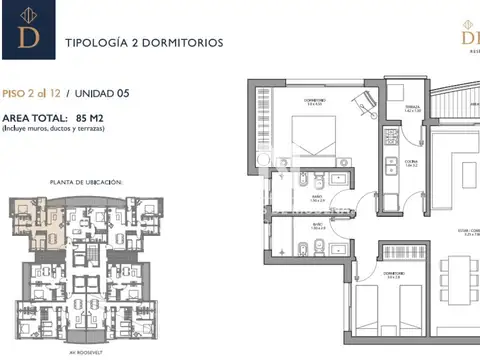 Departamento en Venta de 3 ambientes