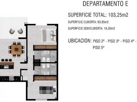 Departamento en Venta de 4 ambientes