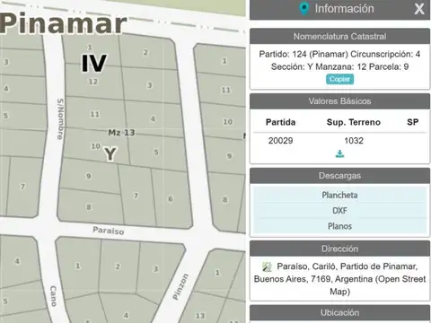 Terreno en Venta en Carilo, USD 95.000